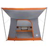 vidaXL Camping Tent met dak Grijs en Oranje 223 x 163 x 130 cm taft