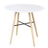vidaXL Eettafel rond MDF wit