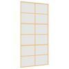 vidaXL Schuifdeur 102,5x205 cm mat ESG-glas en aluminium goudkleurig
