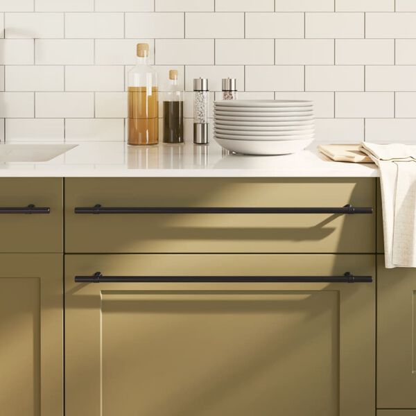 vidaXL Handvatten 20 st 480 mm roestvrij staal zwart