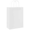 vidaXL Papieren zakken 250 st met hengsels 26x12x35 cm wit