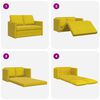 vidaXL Slaapbank vloermodel 2-in-1 122x204x55 cm fluweel donkergeel