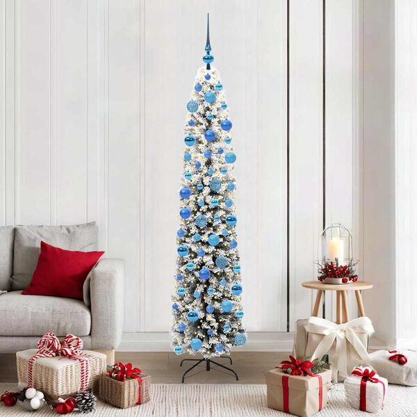 vidaXL Kunstkerstboom Groen 180 cm PVC en Staal en Kunststof
