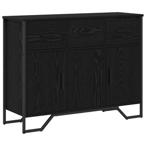 vidaXL Dressoir Zwart Eiken 97 x 32,5 x 74,5 cm