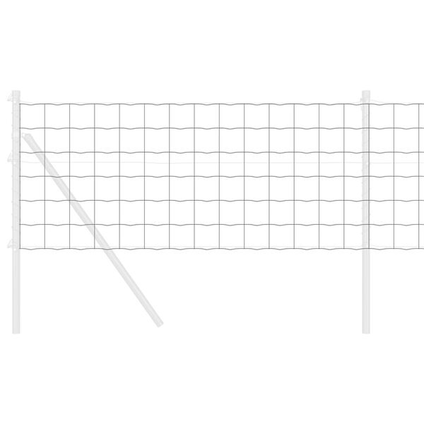 vidaXL Euro Hek Grijs 0.4 x 25 m PVC-gecoat ijzer