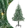 vidaXL Kunstmatige Kerstboom Sneeuw Gevlochten met LED Licht 150 cm