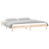 vidaXL Bedframe LED massief hout 180x200 cm