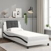 vidaXL Bedframe zonder matras "Zadar" kunstleer zwart en wit 80x200 cm