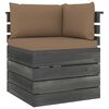 vidaXL 6-delige Loungeset met kussens pallet grenenhout
