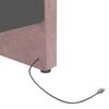 vidaXL Slaapbank met matras en USB fluweel roze 90x200 cm