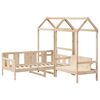 vidaXL Kinderbed met huisje en bankje massief grenenhout 90x200 cm