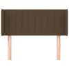 vidaXL Hoofdbord met randen 103x16x78/88 cm stof donkerbruin