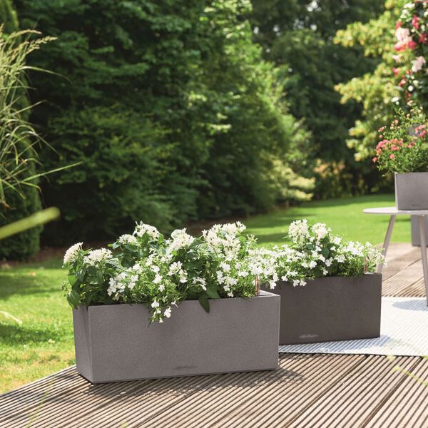 LECHUZA Plantenbak BALCONERA Stone 50 ALL-IN-ONE zwart