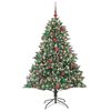 vidaXL Kunstkerstboom met 300 LED Groen 180 cm PVC en Plastic en Staal