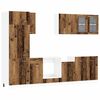 vidaXL Keuken Eenheid Lyon 8 pcs Oud hout Bewerkt hout