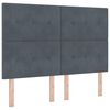 vidaXL Boxspringbed met matras Donkergrijs 140 x 190 cm Fluweel
