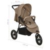 vidaXL Kinderwagen staal taupe