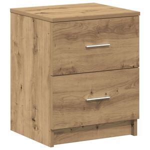 vidaXL Nachtkastje met 2 lades 40x36x50 cm artisanaal eikenkleurig