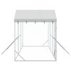vidaXL Hondenkennel met dak 6x2x2,5 m gegalvaniseerd staal zilverkleur