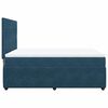 vidaXL Boxspring met matras fluweel donkerblauw 160x200 cm