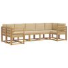 vidaXL Buiten bankenset 7 st Wit en Beige