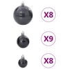 vidaXL Kerstballen 100 st &Oslash;3/4/6 cm zwart