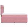vidaXL Boxspring met matras fluweel roze 90x190 cm