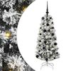 vidaXL Kunstmatige Inklapbare Kerstboom 150 LED's Groen en Wit 120 cm