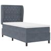 vidaXL Boxspringbed met matras Donkergrijs 190 x 90 cm Polyester