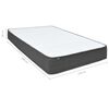 vidaXL Boxspring stof donkergrijs 180x200 cm