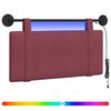 vidaXL Hangend hoofdbord Met LED-verlichting Wijnrood Stof