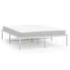 vidaXL Bedframe metaal wit 140x200 cm
