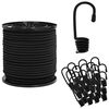 vidaXL Bungee Koorden met Haken 4 mm Zwart PP en rubber