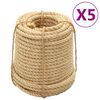 vidaXL Touw 5 st14 mm 100 m sisal