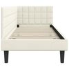 vidaXL Hoekbedframe met hoofdeinde Cr&egrave;me 80 cm x 200 cm Fluweel