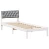 vidaXL Bedframe Wit en lichtgrijs 80 x 200 cm Massief grenenhout