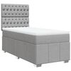 vidaXL Boxspring met matras stof lichtgrijs 90x190 cm