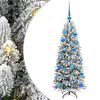 vidaXL Kunstkerstboom Wit 120 cm PVC en Plastic en Staal en PE