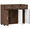 vidaXL Dressoir FLORIN Bruin Eiken 88,5 x 30,5 x 73 cm Bewerkt hout