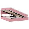 vidaXL Opslag bed met hoofdeinde Roze 160 x 200 cm Fluweel