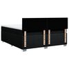 vidaXL Boxspring met matras stof zwart 200x200 cm