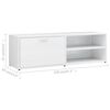 vidaXL Tv-meubel 120x34x37 cm bewerkt hout hoogglans wit