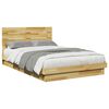 vidaXL Bedframe hoofdeinde zonder matras 120x190 cm massief hout eiken