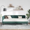 vidaXL Hoekbedframe met matras Donkergroen 90 x 190 cm Fluweel