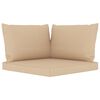 vidaXL 5-delige Loungeset met beige kussens