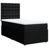 vidaXL Boxspring met matras stof zwart 90x190 cm