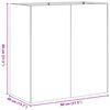 vidaXL Plantenbak 80x40x80 cm koudgewalst staal wit