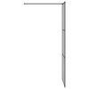 vidaXL Inloopdouchewand Zwart 80 x 195 cm Gehard Glas