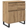 vidaXL Dressoir Artisan Eiken 60 x 35 x 70 cm Gemonteerd hout en ijzer