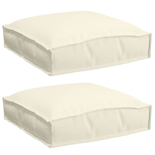 vidaXL Kussen 2 pcs Crème 40 x 40 x 8 cm Oxford Stof